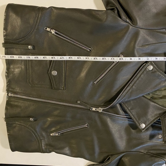 Theory Dalayan Leather Motorcycle Biker Jacket - Picture 14 of 16